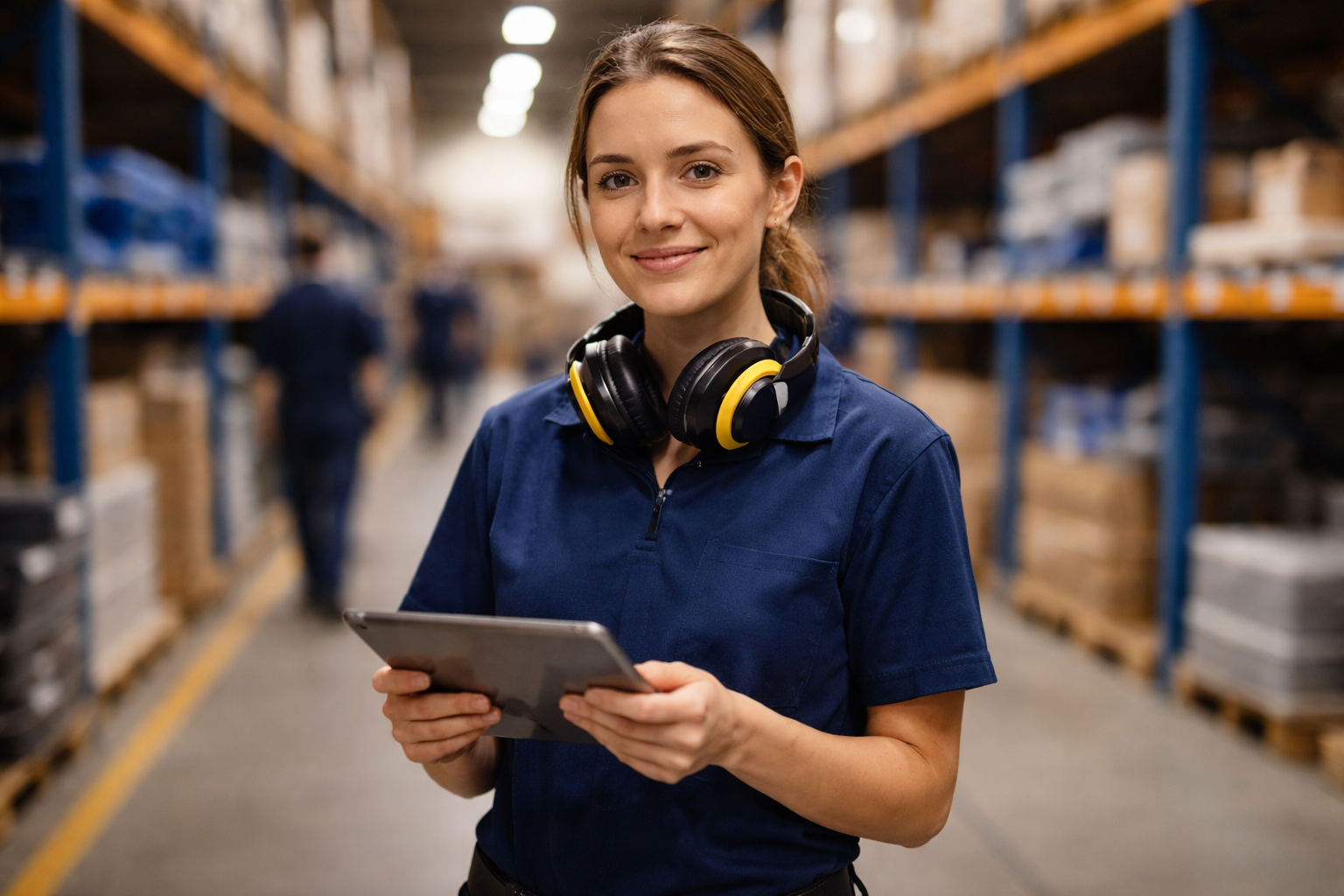 Warehouse worker for clothing and home goods